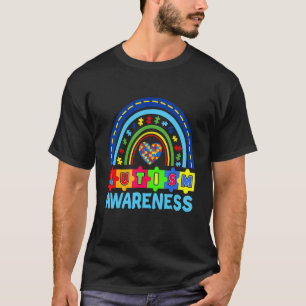Be Kind Men Women Rainbow Inspirational Autism Awa T-Shirt