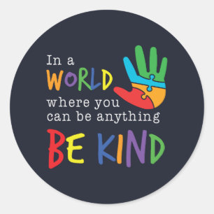 Be Kind Novelty Gifts Classic Round Sticker