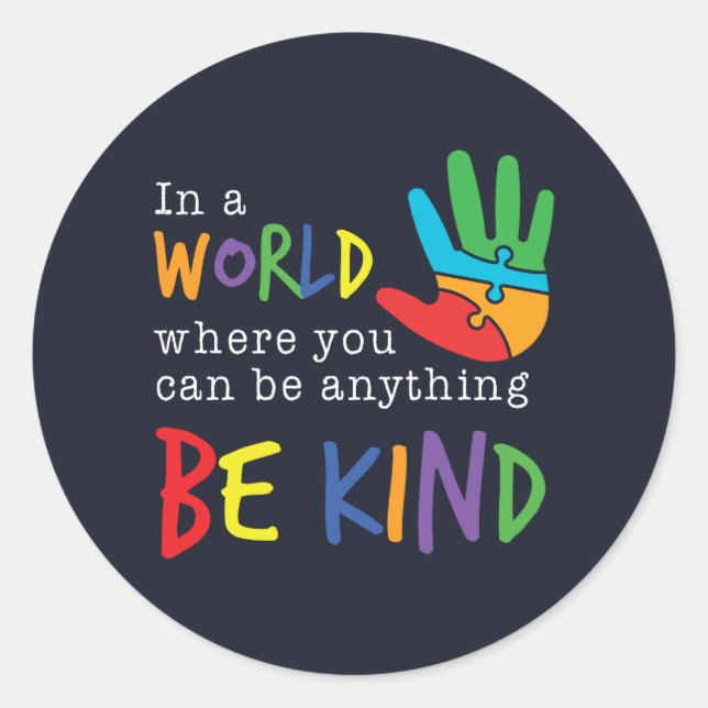 Be Kind Novelty Gifts Classic Round Sticker (Front)