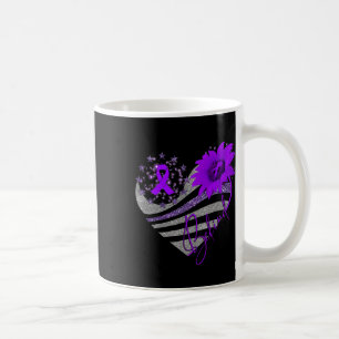 Be Kind Overdose Awareness Sunflower Ribbon Purple Coffee Mug