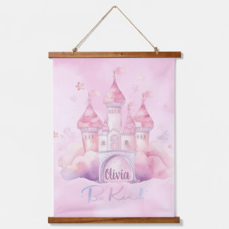 Be Kind Palace on the Pink Cloud customisable Hanging Tapestry