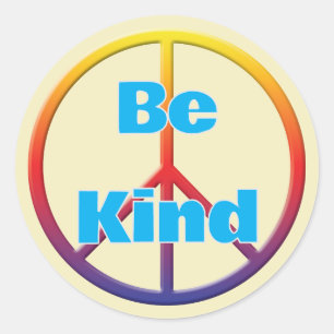 Be Kind Peace Classic Round Sticker