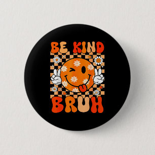 Be kind positive kindness orange kids anti 6 cm round badge