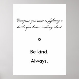 Be Kind Poster