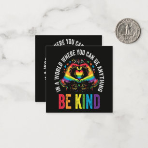 Be Kind Pride LGBT Month Card