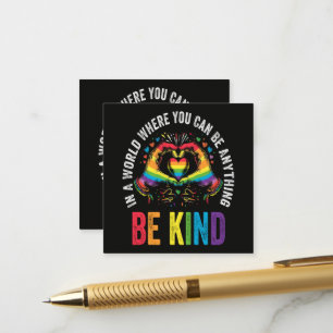Be Kind Pride LGBT Month Enclosure Card