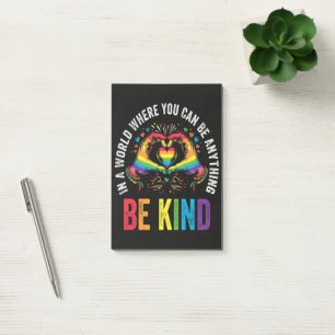 Be Kind Pride LGBT Month Post-it Notes