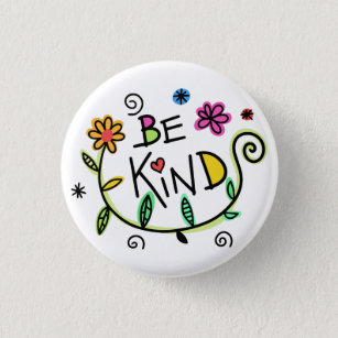 Be Kind Quote Cute Typography 3 Cm Round Badge