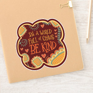 Be Kind Quote Modern Trendy Inspirivity Sticker