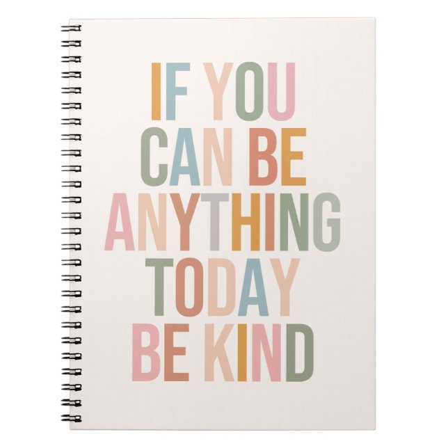 Be Kind Quote Notebook (Front)