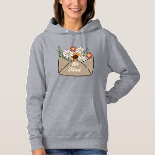 be kind quote on flower message envelope hoodie