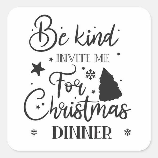 Be Kind Quote Square Sticker (Front)