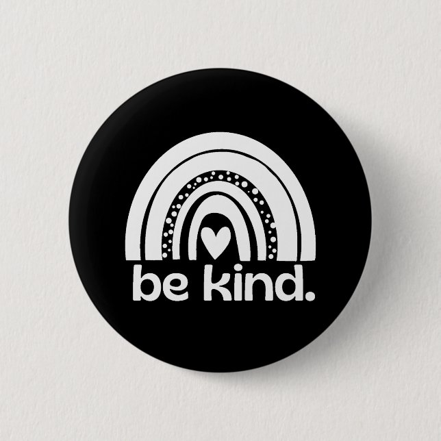 Be Kind Rainbow 6 Cm Round Badge (Front)