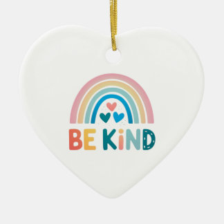 Be Kind Rainbow Ceramic Tree Decoration