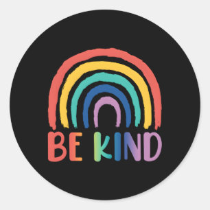 Be Kind Rainbow Choose Kindness Classic Round Sticker