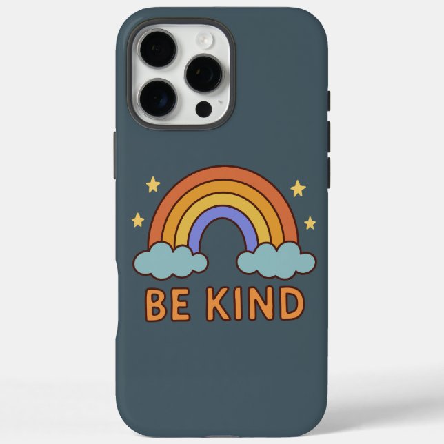 "Be Kind Rainbow – Colourful Positive Quote Design Case-Mate iPhone Case (Back)