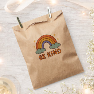 "Be Kind Rainbow – Colourful Positive Quote Design Favour Bags