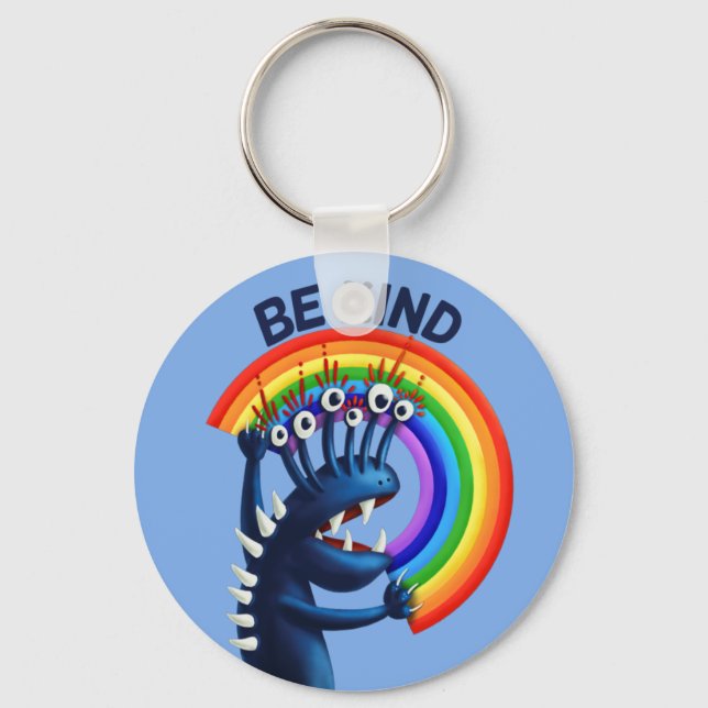 Be Kind Rainbow Cute Kindness Key Ring (Front)
