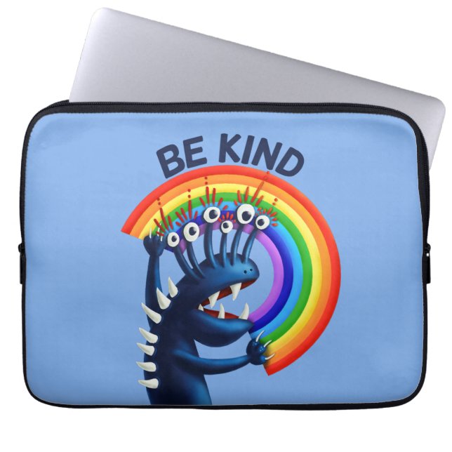 Be Kind Rainbow Cute Kindness Laptop Sleeve (Front)