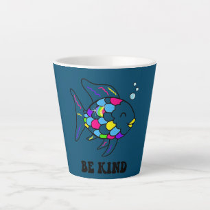 Be Kind Rainbow Fish Teacher Life Teaching Back Latte Mug