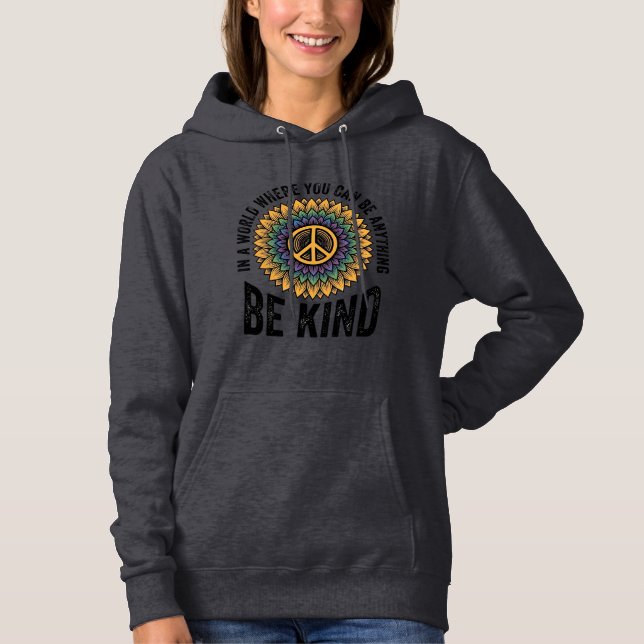 Be Kind Rainbow Flower Peace Vintage Shirt Design_ (Front)
