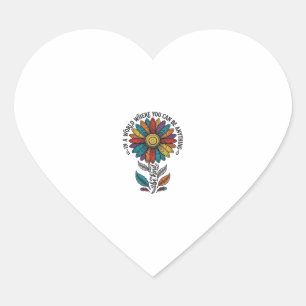 Be Kind Rainbow Flower Vintage Engraving Shirt_1 Heart Sticker