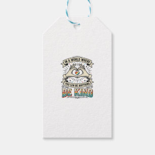 Be Kind Rainbow Heart Hands Vintage Shirt Design_1 Gift Tags