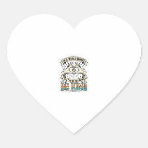 Be Kind Rainbow Heart Hands Vintage Shirt Design_1 Sticker
