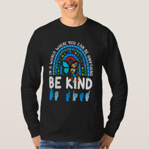 Be Kind Rainbow Kindness Blue Autism Awareness Sup T-Shirt
