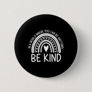 Be Kind Rainbow Orange Unity Day Anti Bullying 6 Cm Round Badge