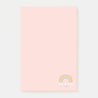 Be Kind – Rainbow Pastel Positivity Post-it Notes