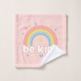 Be Kind – Rainbow Pastel Positivity Wash Cloth