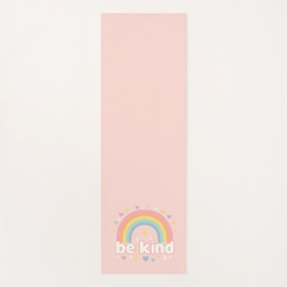 Be Kind – Rainbow Pastel Positivity Yoga Mat