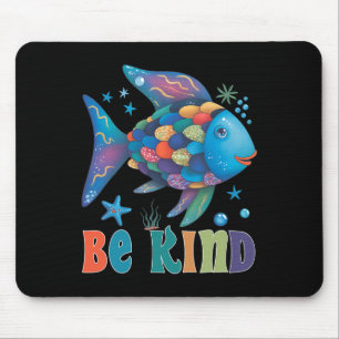 Be Kind Rainbow Scale Fish Teacher Reading Book To Mouse Mat