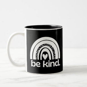 Be Kind Rainbow Two-Tone Coffee Mug