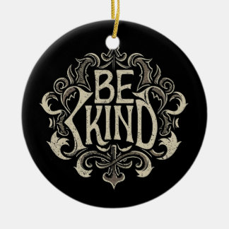 Be Kind Retro Ceramic Tree Decoration