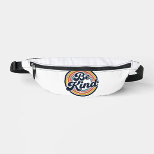 Be Kind Retro Rainbow Vintage Shirt Design_1 Bum Bags