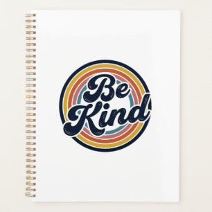 Be Kind Retro Rainbow Vintage Shirt Design_1 Planner
