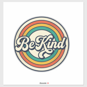 Be Kind Retro Rainbow Vintage Shirt Design_2