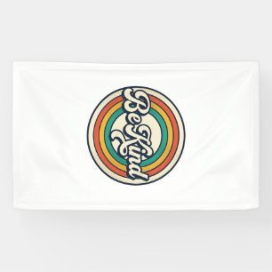 Be Kind Retro Rainbow Vintage Shirt Design_2 Banner