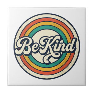 Be Kind Retro Rainbow Vintage Shirt Design_2 Tile