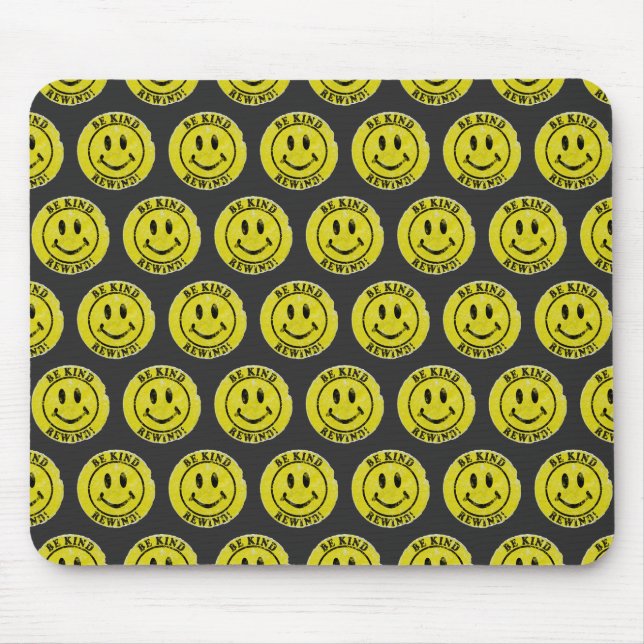 Be Kind Rewind Retro Video Rental Sticker Mouse Mat (Front)