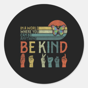 Be Kind S Classic Round Sticker