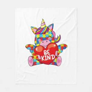 Be Kind Shirt Autism Awareness Gift Kid Girl Toddl Fleece Blanket