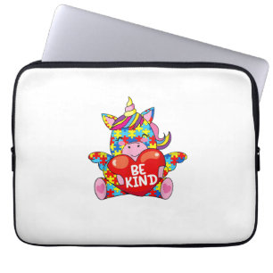 Be Kind Shirt Autism Awareness Gift Kid Girl Toddl Laptop Sleeve