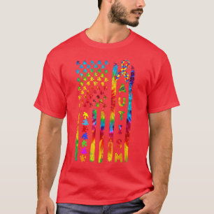 Be Kind shirt Autism Awareness Tie Dye American Fl