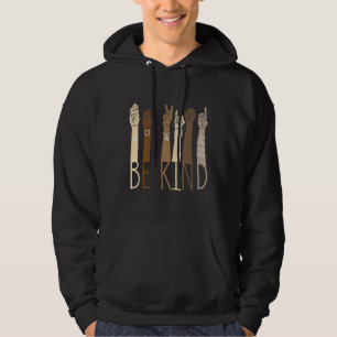 Be Kind Sign Language Hand Talking Teachers Interp Hoodie