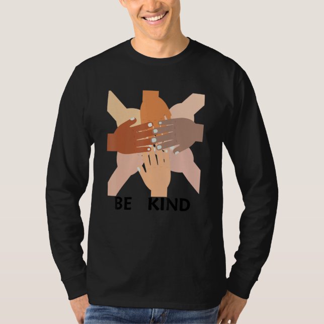 Be Kind Sign Language Hand Talking Teachers Interp T-Shirt (Front)