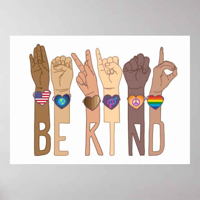 Be Kind Sign Language - Kindness ASL - Kind Human (Front)