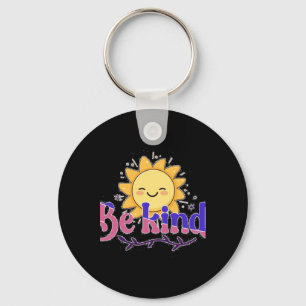 Be Kind Smiling Sunshine Cute Positive Message Des Key Ring